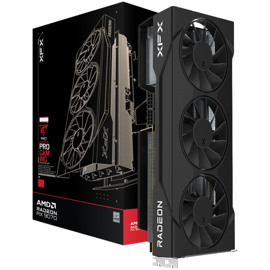 Placa video XFX Swift AMD Radeon RX 9070GRE Triple Fan Gaming Edition RX-97GRE29B7