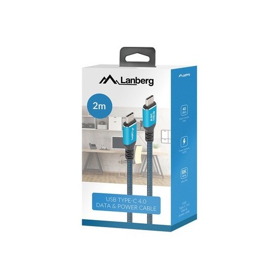 Cablu Lanberg  CA-CMCM-45CU-0020-BK