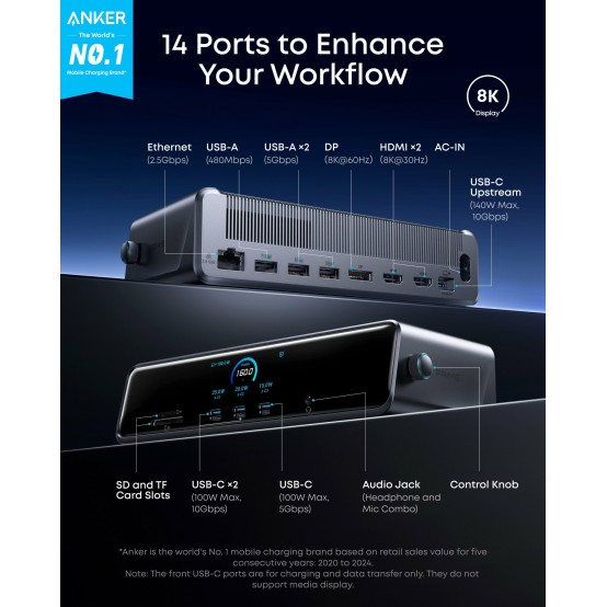 Docking Station Anker Prime 14-in-1 A83B33A1