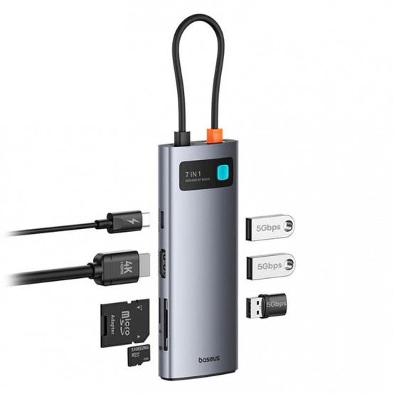Docking Station Baseus Metal Gleam Series Series 7-in-1 B00030708811-01
