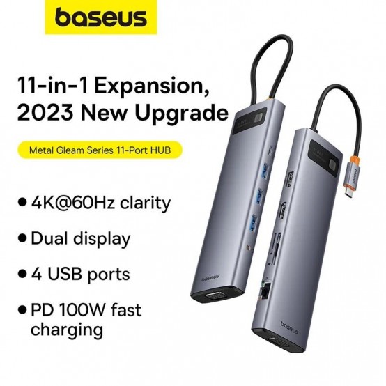 Docking Station Baseus Metal Gleam Series 11-in-1 B00030709811-00