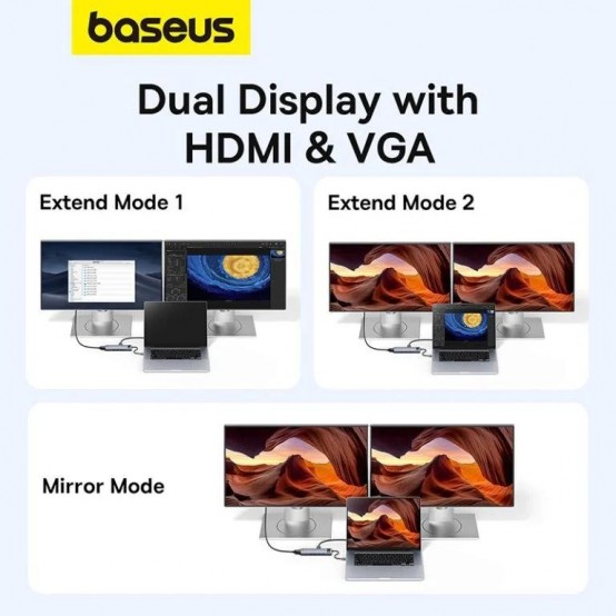 Docking Station Baseus Metal Gleam Series 11-in-1 B00030709811-00