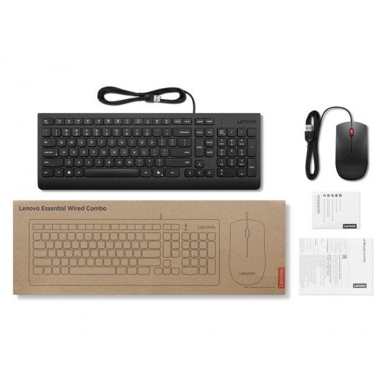 Tastatura Lenovo Essential Wireless Combo Keyboard & Mouse Gen2 Black-Serbian/Cyrillic 4X31R64482