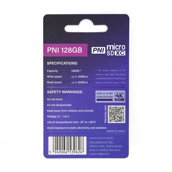 Card memorie PNI  PNI-MSD128GB