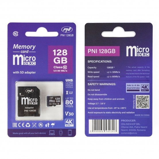 Card memorie PNI  PNI-MSD128GB-2