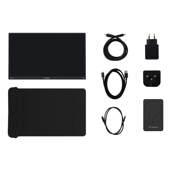 Monitor Verbatim Portable Touchscreen Monitor 13.3" WUXGA with Wireless Power Supply incl. Power Bank 5000mAh 32087