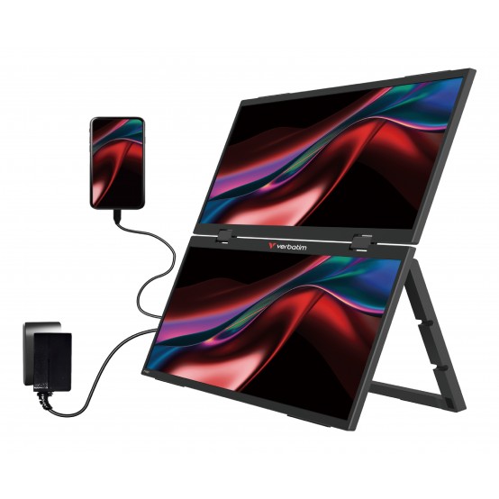 Monitor Verbatim Dual Portable Monitor Essentials 15.6" FHD 32403