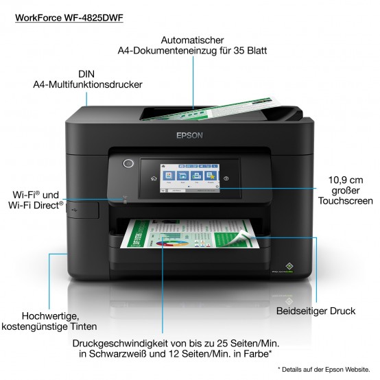 Imprimanta Epson WorkForce Pro WF-4825DWF C11CJ06404