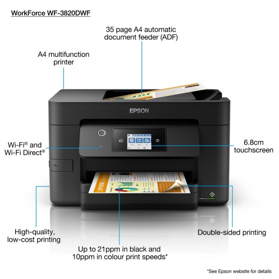 Imprimanta Epson WorkForce Pro WF-3820DWF C11CJ07403