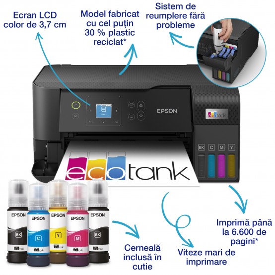 Imprimanta Epson EcoTank L3560 C11CK58403