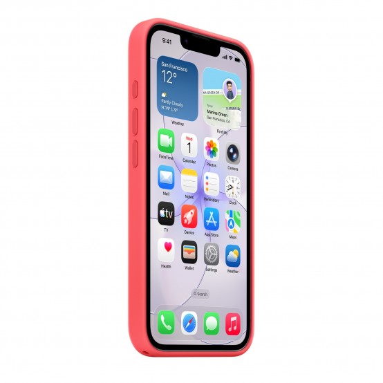 Husa Apple iPhone 17e Silicone Case with MagSafe - Bright Guava MHWH4ZM/A