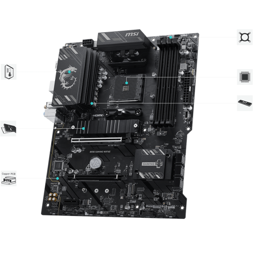 Placa de baza MSI B550 GAMING WiFi6e