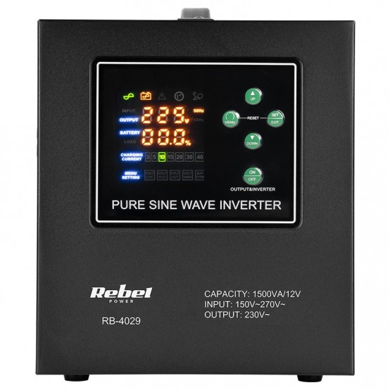 UPS Rebel Centrale termice sinus pur 1500VA 1050W 12V LIFEPO4 RB-4029