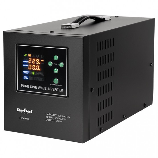 UPS Rebel Centrale termice sinus pur 2000VA 1200W 12V LIFEPO4 RB-4030