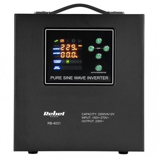 UPS Rebel Centrale termice sinus pur 2200VA 1600W 12V RB-4031