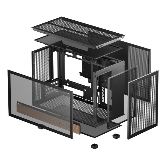 Carcasa DeepCool CH260 WOOD Black R-CH260-BKNWM0-G-1