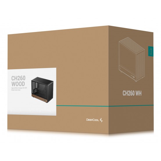 Carcasa DeepCool CH260 WOOD Black R-CH260-BKNWM0-G-1