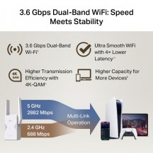 Access point TP-Link BE3600 Dual-Band Wi-Fi 7 Range Extender RE225BE