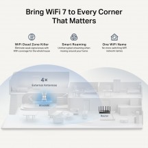 Access point TP-Link BE6500 Dual-Band Wi-Fi 7 Range Extender RE405BE