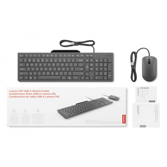 Tastatura Lenovo 310 USB-A Wired Combo GX31R09795