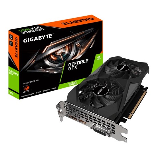 Placa video GigaByte GeForce GTX 1650 D6 WINDFORCE 4G  GV-N1656WF2-4GD