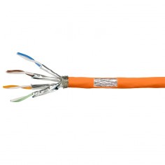 Cablu LogiLink Cat.7 Installation cable S/FTP AWG23 1000MHz, 100m, orange CPV0060