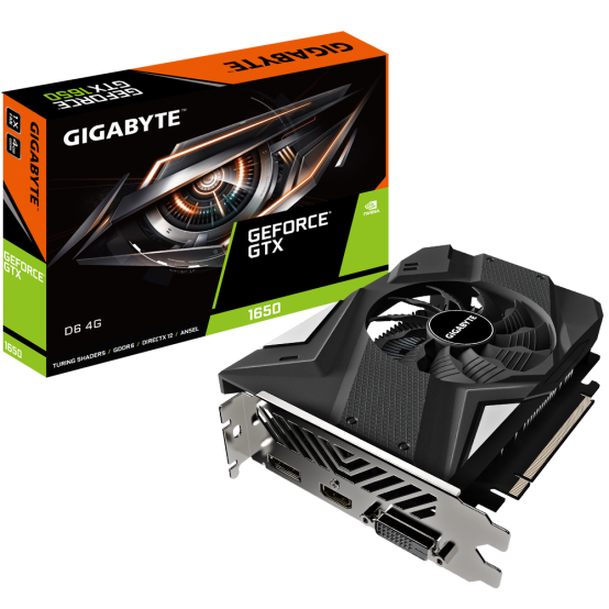 Placa video GigaByte GeForce GTX 1650 D6 4G (rev. 2.0) GV-N1656D6-4GD_(V2.0)