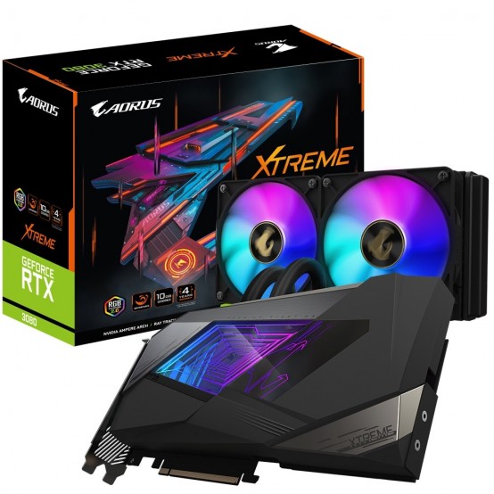 Placa video GigaByte AORUS GeForce RTX 3080 XTREME WATERFORCE 10G GV-N3080AORUSX_W-10GD