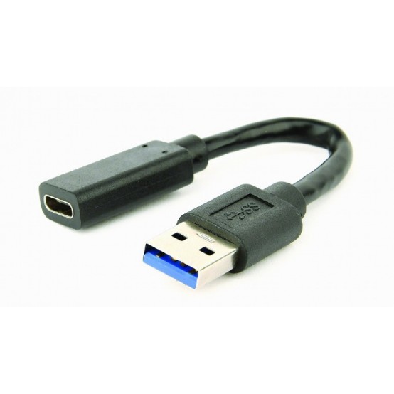 Adaptor Gembird USB 3.1 AM to Type-C female adapter cable, 10 cm, black A-USB3-AMCF-01