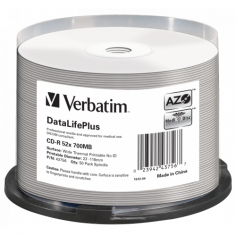 CD Verbatim CD-R 700 MB 52x Inkjet printable 43756