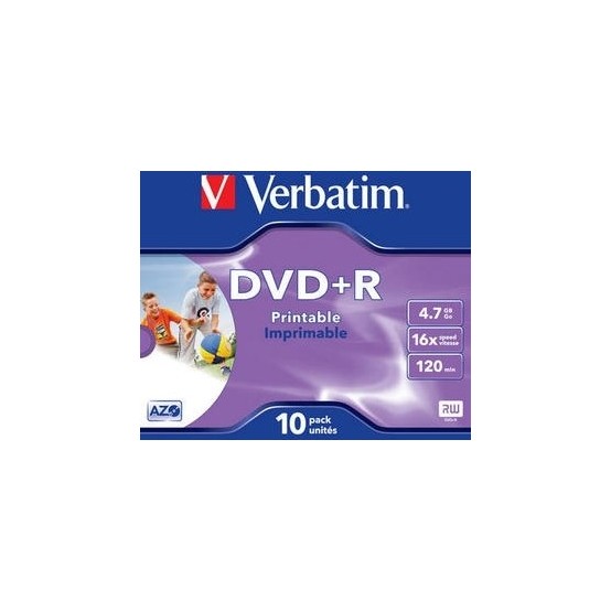 DVD Verbatim DVD+R 4.7 GB 16x Inkjet Printable 43508