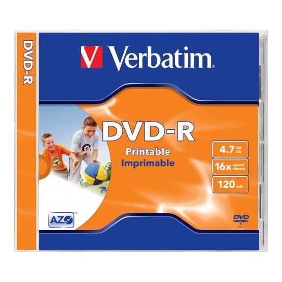 DVD Verbatim DVD-R 4.7 GB 16x Inkjet Printable 43521