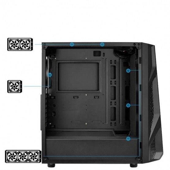 Carcasa Aerocool Air Hawk AIRHAWK-G-BK-V1
