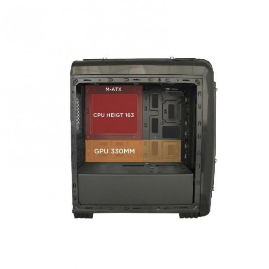 Carcasa Segotep Polar Light V2 POLARLGH-BK-NF-V2