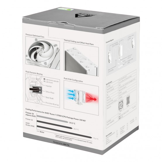 Cooler Arctic Freezer 34 eSports DUO - Grey-White
