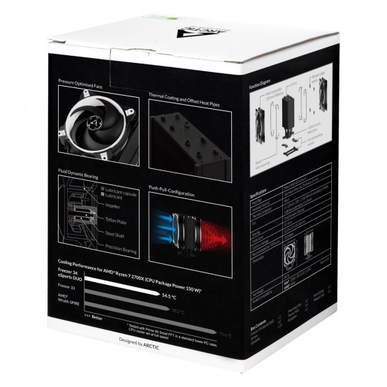 Cooler Arctic Freezer 34 eSports DUO - White