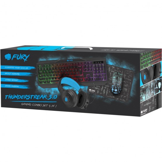 Tastatura Fury Gaming Combo Set 4-in-1 Thunderstreak 3.0