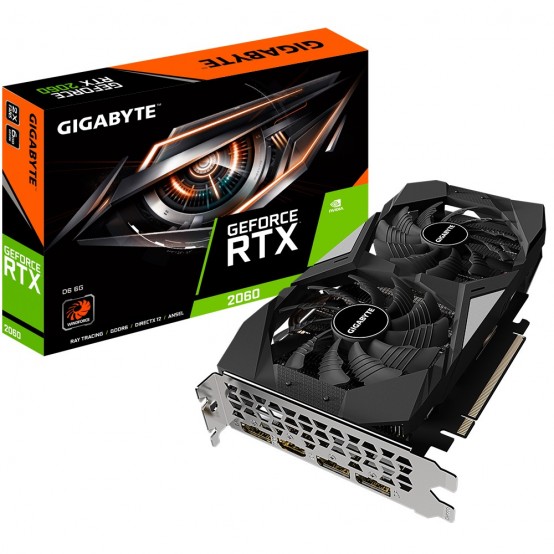 Placa video GigaByte GeForce RTX 2060 D6 6G (rev. 2.0) GV-N2060D6-6GD 2.0