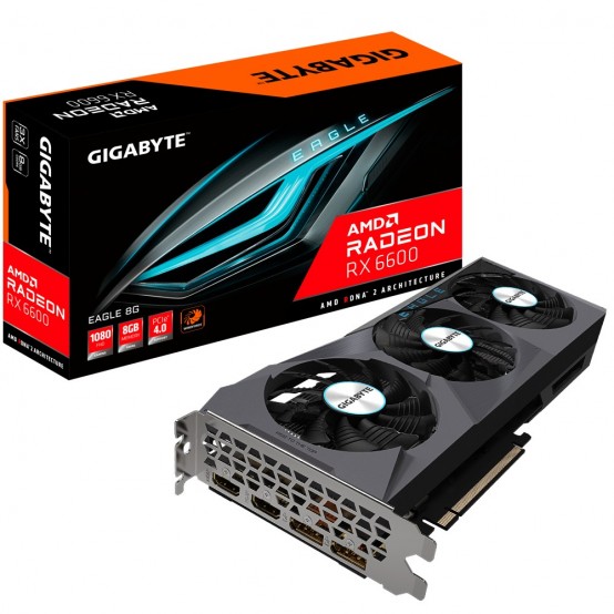 Placa video GigaByte Radeon RX 6600 EAGLE 8G GV-R66EAGLE-8GD