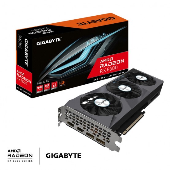 Placa video GigaByte Radeon RX 6600 EAGLE 8G GV-R66EAGLE-8GD