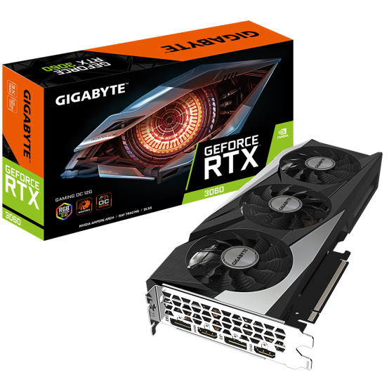 Placa video GigaByte GeForce RTX 3060 GAMING OC 12G (rev. 2.0) GV-N3060GAMING OC12G2