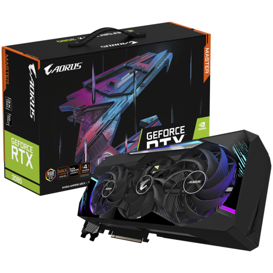 Placa video GigaByte AORUS GeForce RTX 3080 MASTER 12G GV-N3080AORUS M-12GD 1.0