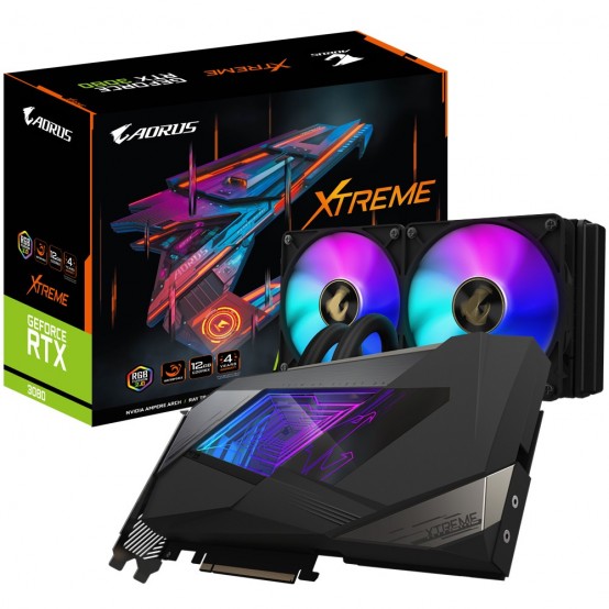 Placa video GigaByte AORUS GeForce RTX 3080 XTREME WATERFORCE 12G GV-N3080AORUSX W-12G