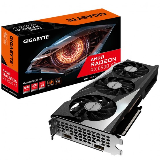 Placa video GigaByte Radeon RX 6500 XT GAMING OC 4G GV-R65XTGAMING OC-4GD