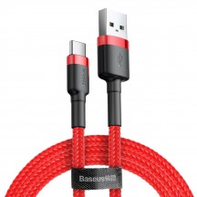 Cablu Baseus Cafule Data Cable - USB to Type-C, 3A, 0.5m - Red CATKLF-A09