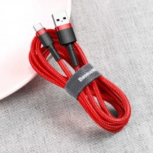 Cablu Baseus Cafule Data Cable - USB to Type-C, 3A, 0.5m - Red CATKLF-A09