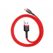 Cablu Baseus Cafule Data Cable - USB to Type-C, 3A, 0.5m - Red CATKLF-A09