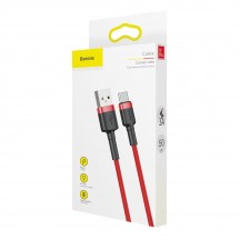 Cablu Baseus Cafule Data Cable - USB to Type-C, 3A, 0.5m - Red CATKLF-A09